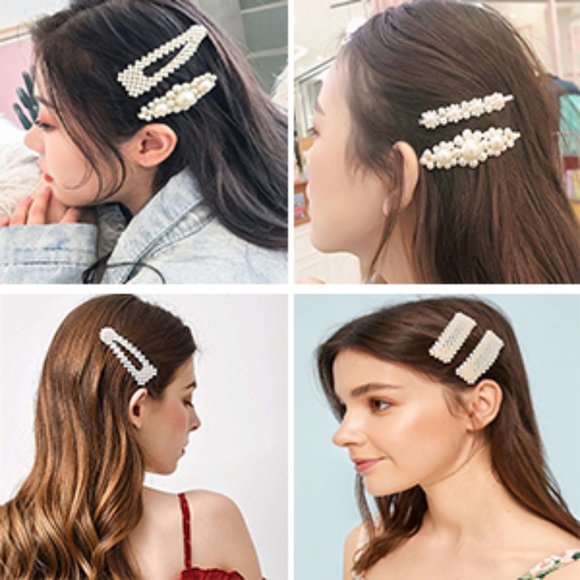 12 Pcs Pearl Hair Clips Large Hair Clips Pins - Picture 9 of 13